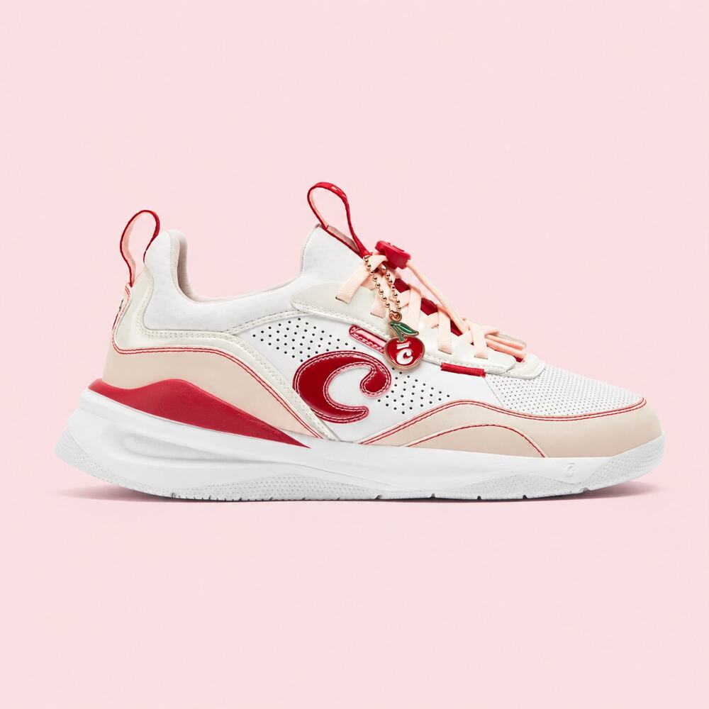 Clove Unisex Strada White Cherry Nursing Sneakers Size W 10.5 M 9